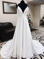 Sweetheart Spaghetti Strap Lace Illusion Back A-line Long Wedding Dress