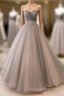 Sweetheart Tulle Long Prom Gown Tulle Wedding Dresses