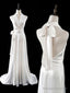 Timeless A-Line Halter Satin White Wedding Dress Brides Dresses
