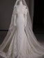 Timeless Mermaid Off The Shoulder Long Sleeves White Lace Wedding Dress
