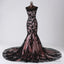 Top Black Lace Mermaid Prom Gown Sleeveless