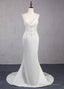 Trumpet/Mermaid Beading Satin Wedding Dress