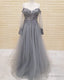Tulle Formal Dresses Lace Appliques Cold Shoulder