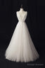 Tulle Sweep Train Appliques Lace Wedding Dress