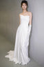 Unique Mermaid Sweetheart Pleats White Satin Ruffles Wedding Dress