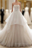 Unique Tulle Lace Long Prom Dress, Tulle Lace Wedding Dress