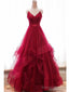 V Neck Backless Burgundy Prom Dress Burgundy Backless Wedding Dress Burgundy Prom Gowns