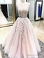 V Neck Champagne Lace Wedding Dress V Neck Champagne Lace Prom Dress Long