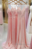 V Neck Chiffon Prom Dress Long Long Bridesmaid Prom Dress