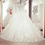 V Neck Off Shoulder Lace Appliques Beaded V Neck Tulle Wedding Dress