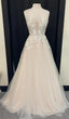 V-Neck Tulle A-Line Wedding Dresses With Appliques