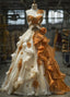 Vintage A-Line Sweetheart Chiffon Beaded Prom Dresses Long Strapless Applique Wedding Dresses Prom Dresses