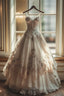 Vintage A-Line Sweetheart Neck Tulle Lace Prom Dresses Long Applique Sweet Flower Prom Dresses