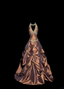 Vintage Ball Gowns Halter Brown Sleeveless Long Prom Gowns Fairy Prom Dress