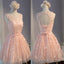 Vintage Light Grey Clairvoyant Outfit Sleeveless Appliques Keyhole Lace Up Back Bow Sash Homecoming Dresses