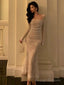 Vintage Mermaid Lace Prom Dress Elegant Apricot Square Collar Prom Prom Gowns
