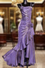 Vintage Mermaid Spaghetti Straps Long Lilac Prom Dress Birthday Outfits