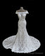 Vintage Sheer Neck Mermaid Lace Wedding Dress