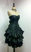 Vintage Short Prom Dresses Strapless Ruffles Homecoming Dresses