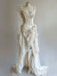 Vintage Unique Long Lace Prom Dresses Wedding Dresses Bridal Gowns