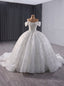 Vintage White Tulle Sequins Strapless Beading Wedding Dress