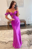 Violet Flutter Sleeve Cutout Mermaid Prom Dress Fitted Gowns