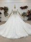 Wear a Classic Ivory White Ball Gowns Tulle Lace Off the Shoulder Beading Wedding Dress