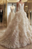 Weitese Formal WomenS Dresses Ivory Elegant Strapless Puffy Tiered Ball Gown Prom Dress Wedding Dress Prom Dress Stores