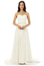White Chiffon Sweetheart With Beading Pleats Bridesmaid Dresses