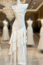 White Enchanted Prom Dresses For Prom&Birthday&Graduation-Ruffled Layered Fairytale Prom Dresses