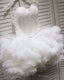 White Feather Corset Organza Layered Dresses