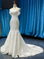 White Memaid Tulle Lace Appliques Off the Shoulder Wedding Dress