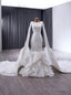 White Mermaid Sequins Wedding Dress