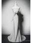 White Mermaid Strapless Wedding Dress