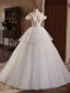 White Off Shoulder Tulle Lace Long Prom Dresses White Long Wedding Dresses