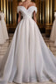 White Organza Long Prom Dresses, White Long Evening Dress