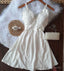 White Party Dress Short Homecoming Dress