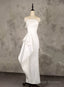 White Sheath Strapless Wedding Dress