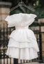 White Short Prom Dress Homecoming Dress
