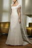 White Simple Fashionable And Elegant Bow Decoration Long Exquisite Lace Floor-Length Tail Ball Gowns Prom Gowns Ball Gowns Imperial Gowns Wedding Dresses