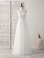 White Sweetheart Neck Tulle Beads Long Prom Dress White Evening Dress