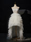 White Tulle Tiers Wedding Dress