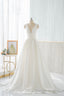 White V Neck Satin Long Prom Dress, Simple A Line Formal Dress