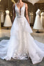 White v neck tulle lace Prom Dresses Long white tulle lace Prom Dresses