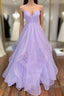 Wholesale Ball Gown A-Line Prom Dress Sparkle & Shine Dresses Prom Wedding Prom Floor Length Sleeveless Sweetheart Tulle Backless With Pleats Ruffles