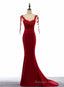 Wine Red Mermaid Long Formal Dress with Lace Wine Red Prom Dress shops