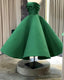 WomenS Strapless Satin Midi Prom Dress