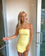 Yellow Homecoming Dresses Short Prom Dresses