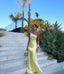 Yellow One Shoulder Prom Dress Prom Dresses Floor Length Prom Gown