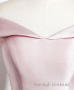 Cute Pink A Line Short Prom Dress, Pink Evening Dress